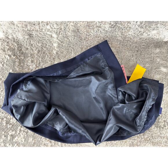 NEW Pendleton Petite Size 16 Career Minimalist Wool Midi Pencil Skirt Navy Zip - Picture 8 of 12